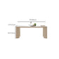 White Solid Wood Dining Table Rectangle Modern Dinner Table for Dining Room