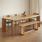 Solid Wood Dining Table Rectangle 4 Legs Dinner Table for Home Use Clearhalo 'Dining Tables & Seating' 'Dining Tables' 'dining_table' 'furn' 'furn_dining_table' 'Furniture' 'Kitchen & Dining Furniture' 7073457