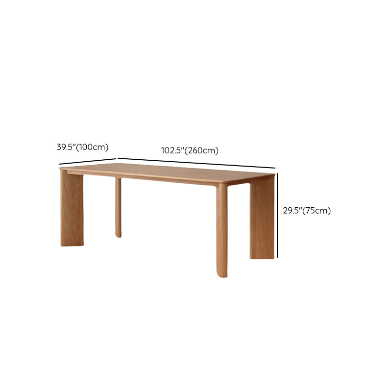 Solid Wood Dining Table Rectangle 4 Legs Dinner Table for Home Use Clearhalo 'Dining Tables & Seating' 'Dining Tables' 'dining_table' 'furn' 'furn_dining_table' 'Furniture' 'Kitchen & Dining Furniture' 7073471