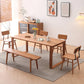 Mesa de comedor de cocina contemporánea Mesa de comedor rectangular de madera maciza