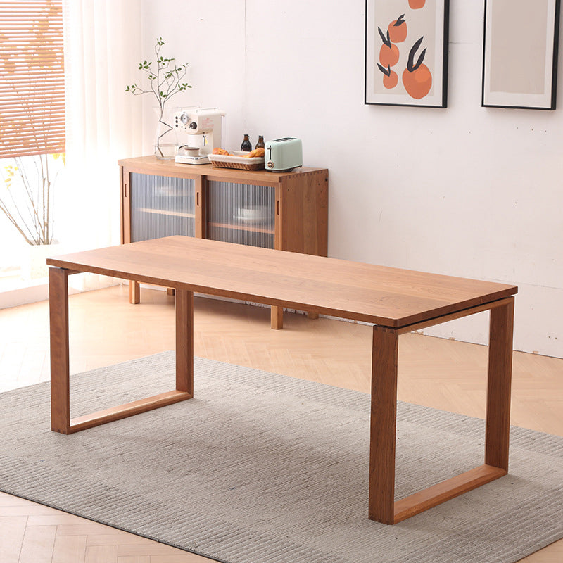 Mesa de comedor de cocina contemporánea Mesa de comedor rectangular de madera maciza