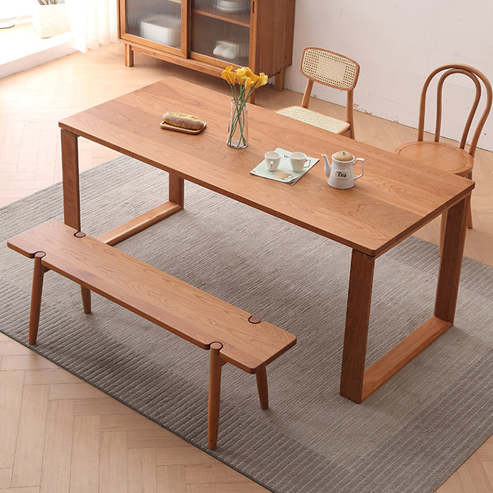 Mesa de comedor de cocina contemporánea Mesa de comedor rectangular de madera maciza