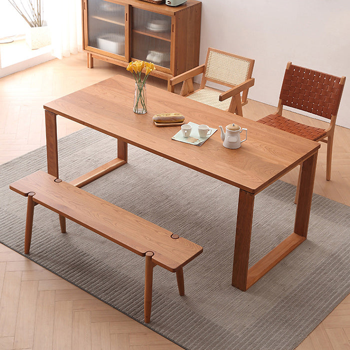 Mesa de comedor de cocina contemporánea Mesa de comedor rectangular de madera maciza