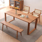 Mesa de comedor de cocina contemporánea Mesa de comedor rectangular de madera maciza