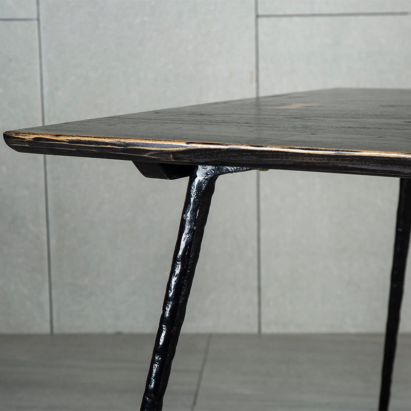 Industriële eettafel Rechthoekige houten eettafel voor eetkamer