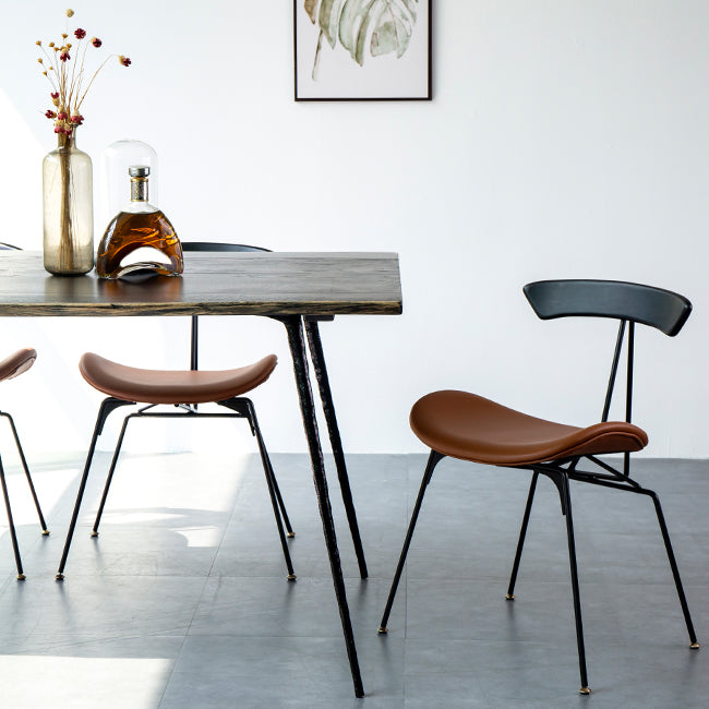 Industriële eettafel Rechthoekige houten eettafel voor eetkamer