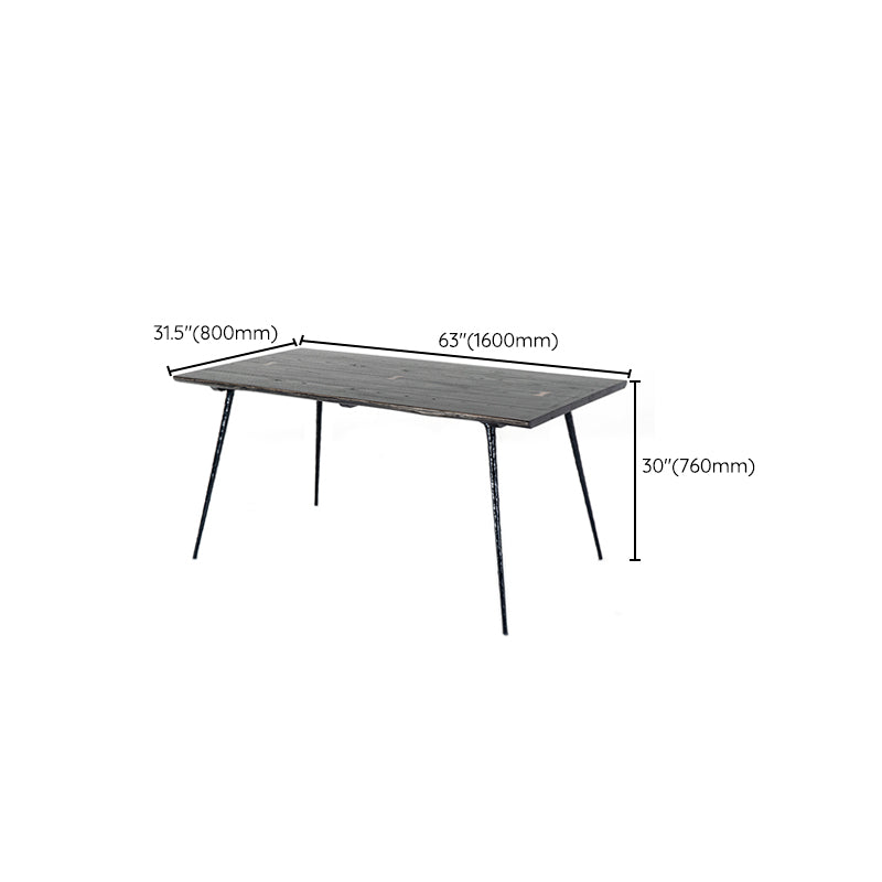 Industriële eettafel Rechthoekige houten eettafel voor eetkamer