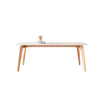 Sintered Stone Dining Table Wooden Base Dinner Table for Dining Room Without Chairs Clearhalo 'Dining Tables & Seating' 'Dining Tables' 'dining_table' 'furn' 'furn_dining_table' 'Furniture' 'Kitchen & Dining Furniture' 7073541