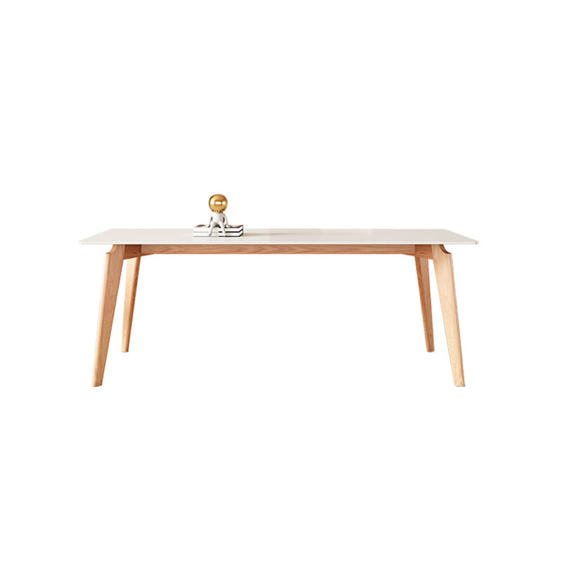Sintered Stone Dining Table Wooden Base Dinner Table for Dining Room Clearhalo 'Dining Tables & Seating' 'Dining Tables' 'dining_table' 'furn' 'furn_dining_table' 'Furniture' 'Kitchen & Dining Furniture' 7073545