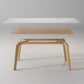 Sintered Stone Dining Table Wooden Base Dinner Table for Dining Room Clearhalo 'Dining Tables & Seating' 'Dining Tables' 'dining_table' 'furn' 'furn_dining_table' 'Furniture' 'Kitchen & Dining Furniture' 7073550