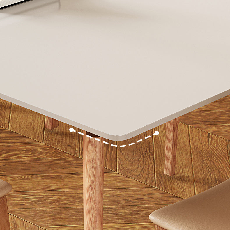 Sintered Stone Dining Table Wooden Base Dinner Table for Dining Room Clearhalo 'Dining Tables & Seating' 'Dining Tables' 'dining_table' 'furn' 'furn_dining_table' 'Furniture' 'Kitchen & Dining Furniture' 7073551