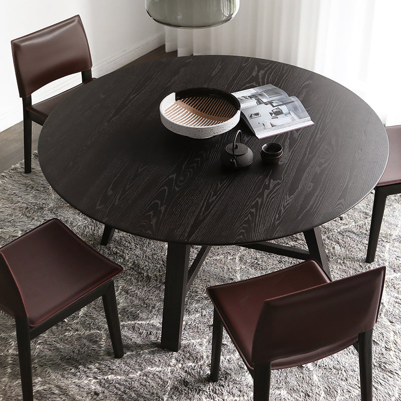 Mesa de comedor moderna mesa redonda de madera para comedor