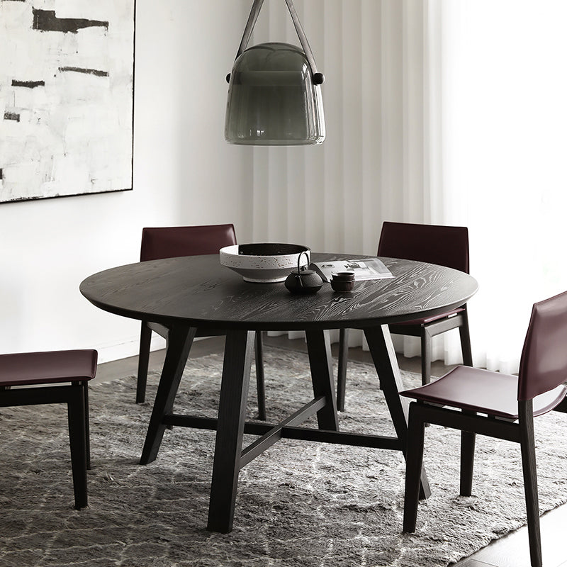 Mesa de comedor moderna mesa redonda de madera para comedor