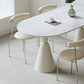 Contemporary Kitchen Dinner Table Double Pedestal Dining Table