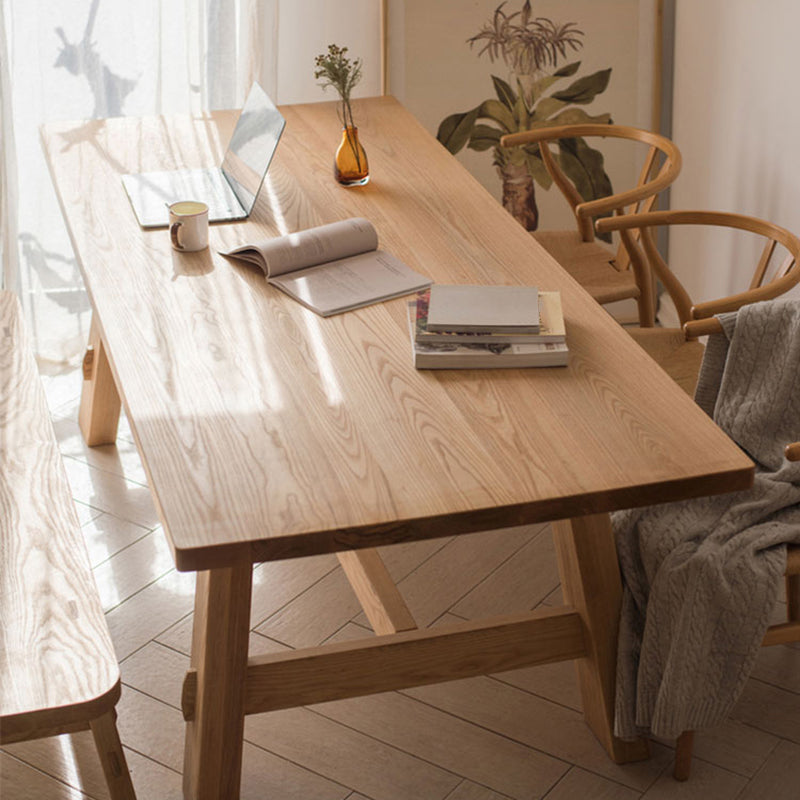 Moderne eettafel rechthoekige houten eettafel voor eetkamer