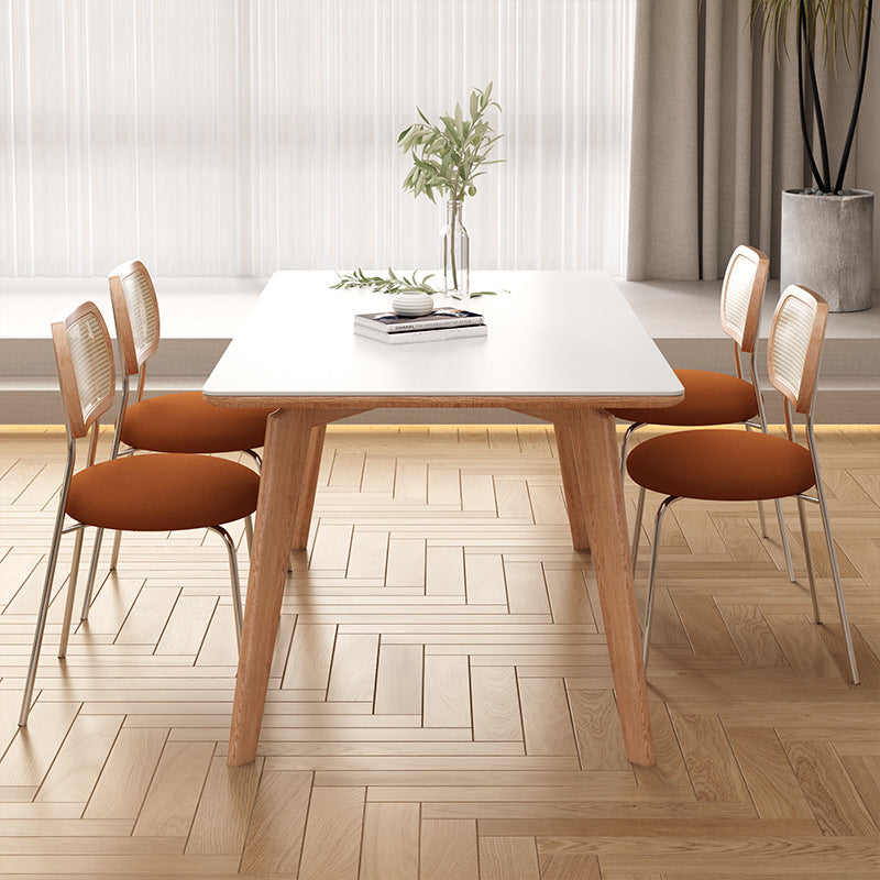 Contemporary Kitchen Dinner Table Rectangle 4 Legs Dining Table Clearhalo 'Dining Tables & Seating' 'Dining Tables' 'dining_table' 'furn' 'furn_dining_table' 'Furniture' 'Kitchen & Dining Furniture' 7073641