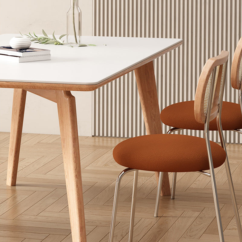 Contemporary Kitchen Dinner Table Rectangle 4 Legs Dining Table Clearhalo 'Dining Tables & Seating' 'Dining Tables' 'dining_table' 'furn' 'furn_dining_table' 'Furniture' 'Kitchen & Dining Furniture' 7073646