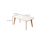 Contemporary Kitchen Dinner Table Rectangle 4 Legs Dining Table Clearhalo 'Dining Tables & Seating' 'Dining Tables' 'dining_table' 'furn' 'furn_dining_table' 'Furniture' 'Kitchen & Dining Furniture' 7073648