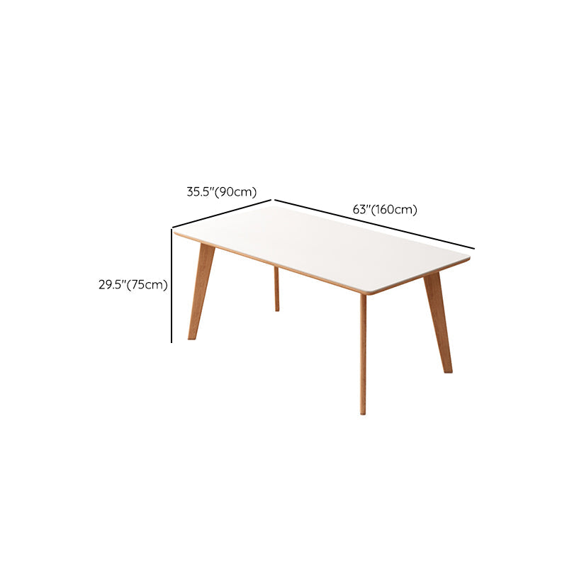 Contemporary Kitchen Dinner Table Rectangle 4 Legs Dining Table Clearhalo 'Dining Tables & Seating' 'Dining Tables' 'dining_table' 'furn' 'furn_dining_table' 'Furniture' 'Kitchen & Dining Furniture' 7073649