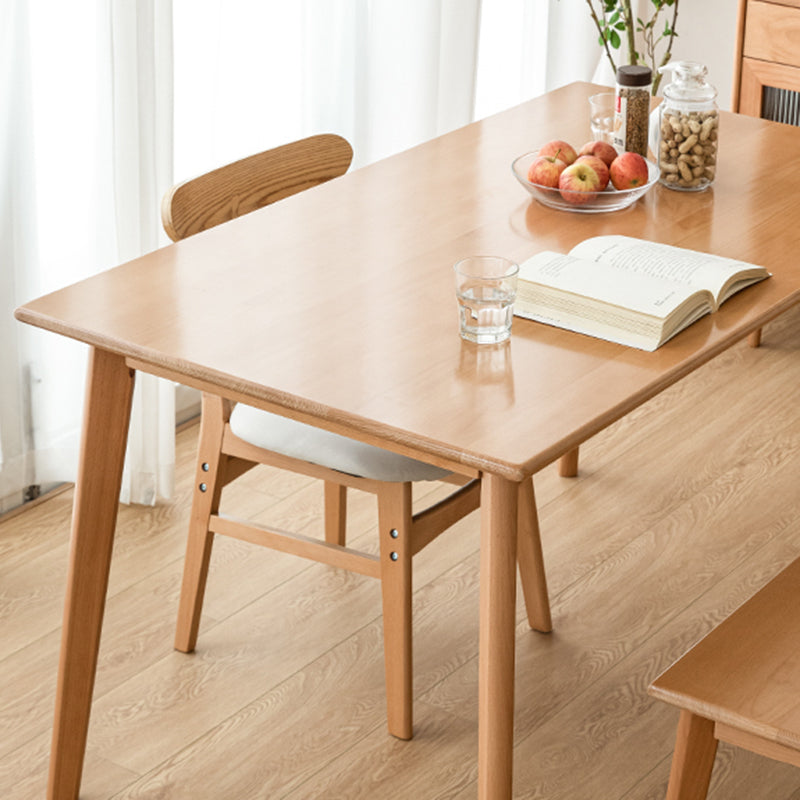 Modern Rectangle Dining Table Solid Wood Dinner Table for Dining Room