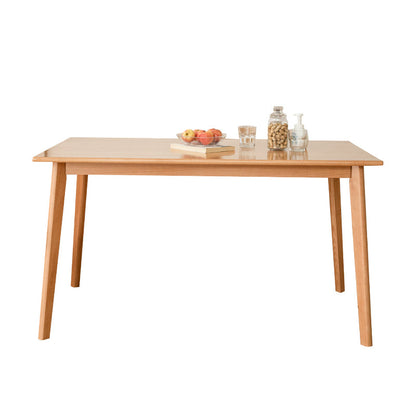 Modern Rectangle Dining Table Solid Wood Dinner Table for Dining Room