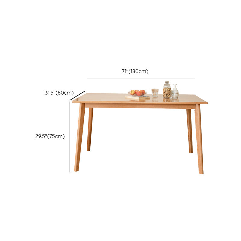 Modern Rectangle Dining Table Solid Wood Dinner Table for Dining Room
