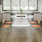 Kitchen Contemporary Dinner Table Stone Rectangle Dining Table Clearhalo 'Dining Tables & Seating' 'Dining Tables' 'dining_table' 'furn' 'furn_dining_table' 'Furniture' 'Kitchen & Dining Furniture' 7073692