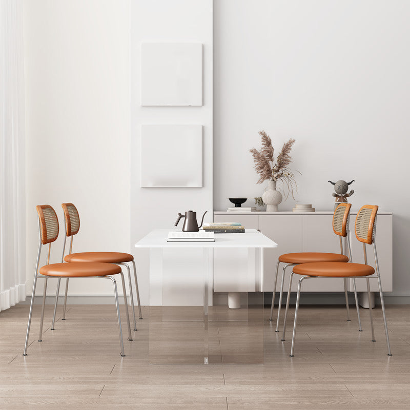 Contemporary Kitchen Dinner Table Stone Rectangle Dining Table Clearhalo 'Dining Tables & Seating' 'Dining Tables' 'dining_table' 'furn' 'furn_dining_table' 'Furniture' 'Kitchen & Dining Furniture' 7073750