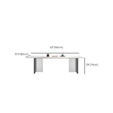 Contemporary Kitchen Dinner Table Stone Rectangle Dining Table Clearhalo 'Dining Tables & Seating' 'Dining Tables' 'dining_table' 'furn' 'furn_dining_table' 'Furniture' 'Kitchen & Dining Furniture' 7073761