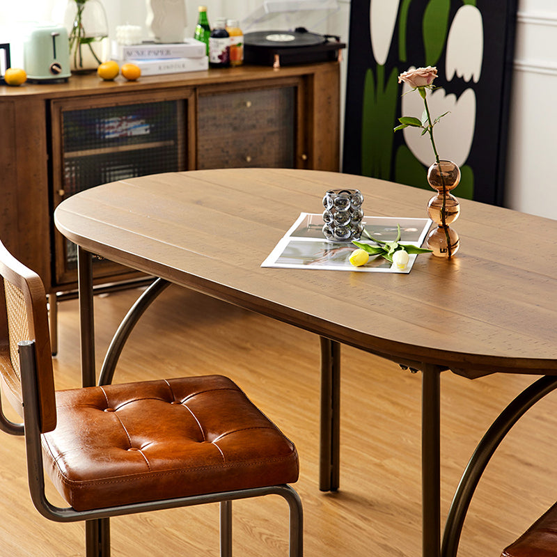 Solid Wood Dining Table Oval Modern Dinner Table for Dining Room Clearhalo 'Dining Tables & Seating' 'Dining Tables' 'dining_table' 'furn' 'furn_dining_table' 'Furniture' 'Kitchen & Dining Furniture' 7073799