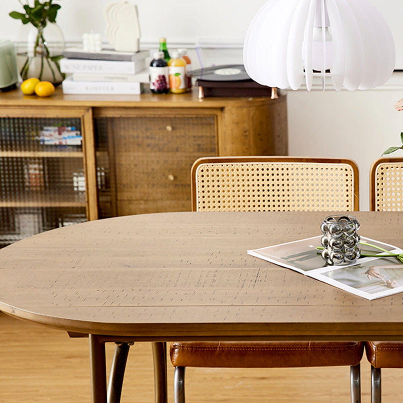 Solid Wood Dining Table Oval Modern Dinner Table for Dining Room Clearhalo 'Dining Tables & Seating' 'Dining Tables' 'dining_table' 'furn' 'furn_dining_table' 'Furniture' 'Kitchen & Dining Furniture' 7073800