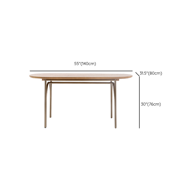 Solid Wood Dining Table Oval Modern Dinner Table for Dining Room Clearhalo 'Dining Tables & Seating' 'Dining Tables' 'dining_table' 'furn' 'furn_dining_table' 'Furniture' 'Kitchen & Dining Furniture' 7073801