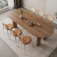 Table à manger de style moderne Table de dîner à 4 pieds en bois massif pour salle à manger