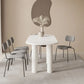 Modern White Dining Table Solid Wood Dinner Table for Dining Room