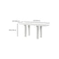 Modern White Dining Table Solid Wood Dinner Table for Dining Room