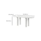 Modern White Dining Table Solid Wood Dinner Table for Dining Room