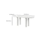 Modern White Dining Table Solid Wood Dinner Table for Dining Room