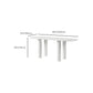 Modern White Dining Table Solid Wood Dinner Table for Dining Room