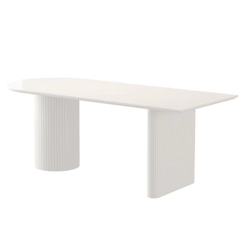 Sintered Stone Dining Table White Wooden Base Dinner Table for Dining Room Clearhalo 'Dining Tables & Seating' 'Dining Tables' 'dining_table' 'furn' 'furn_dining_table' 'Furniture' 'Kitchen & Dining Furniture' 7073883