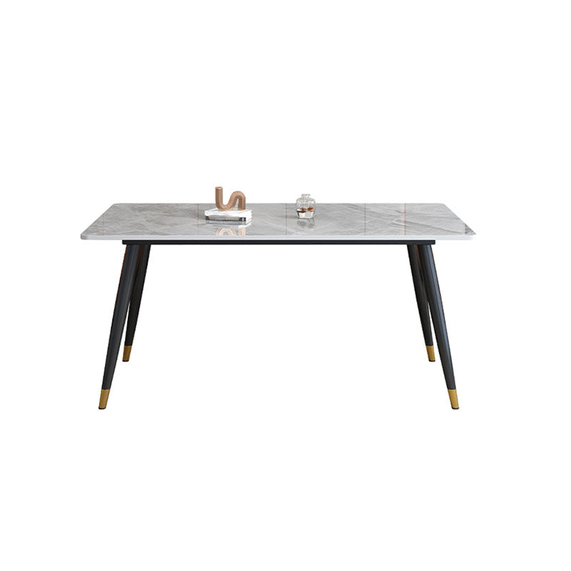 Modern Dining Table Rectangle Sintered Stone Dinner Table for Dining Room Without Chairs Clearhalo 'Dining Tables & Seating' 'Dining Tables' 'dining_table' 'furn' 'furn_dining_table' 'Furniture' 'Kitchen & Dining Furniture' 7073895