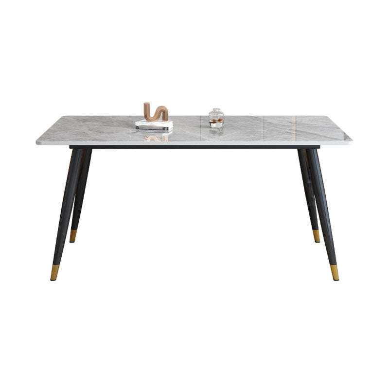 Modern Dining Table Rectangle Sintered Stone Dinner Table for Dining Room Clearhalo 'Dining Tables & Seating' 'Dining Tables' 'dining_table' 'furn' 'furn_dining_table' 'Furniture' 'Kitchen & Dining Furniture' 7073899