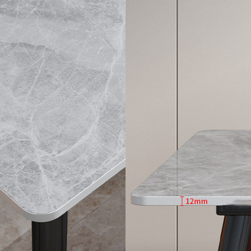 Modern Dining Table Rectangle Sintered Stone Dinner Table for Dining Room Clearhalo 'Dining Tables & Seating' 'Dining Tables' 'dining_table' 'furn' 'furn_dining_table' 'Furniture' 'Kitchen & Dining Furniture' 7073903