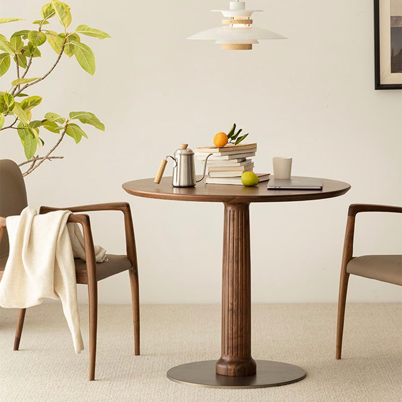 Modern Round Dining Table Wooden Base Dinner Table for Dining Room Clearhalo 'Dining Tables & Seating' 'Dining Tables' 'dining_table' 'furn' 'furn_dining_table' 'Furniture' 'Kitchen & Dining Furniture' 7073930
