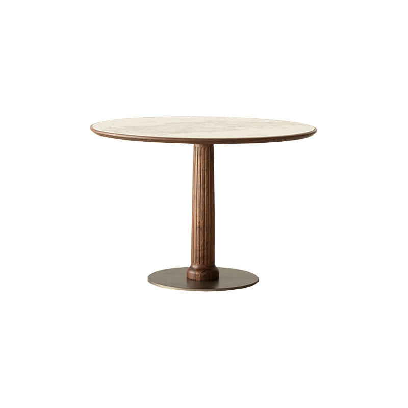 Modern Round Dining Table Wooden Base Dinner Table for Dining Room Clearhalo 'Dining Tables & Seating' 'Dining Tables' 'dining_table' 'furn' 'furn_dining_table' 'Furniture' 'Kitchen & Dining Furniture' 7073932