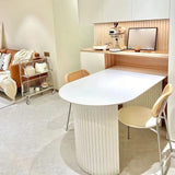 Modern Dining Table White Stone Top Dinner Table for Dining Room