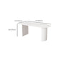 Modern Dining Table White Stone Top Dinner Table for Dining Room