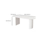 Modern Dining Table White Stone Top Dinner Table for Dining Room