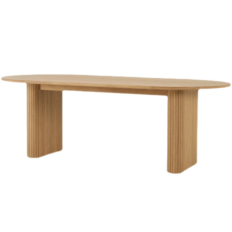 Oval Modern Dining Table Solid Wood Dinner Table for Dining Room Clearhalo 'Dining Tables & Seating' 'Dining Tables' 'dining_table' 'furn' 'furn_dining_table' 'Furniture' 'Kitchen & Dining Furniture' 7073997