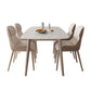 Kitchen Luxury Dinner Table Stone Rectangle 4 Legs Dining Table Clearhalo 'Dining Tables & Seating' 'Dining Tables' 'dining_table' 'furn' 'furn_dining_table' 'Furniture' 'Kitchen & Dining Furniture' 7074045