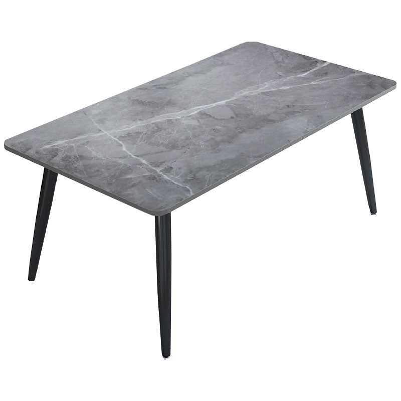 Table de dîner industrielle de salle à manger Table de salle à manger rectangulaire à 4 pieds